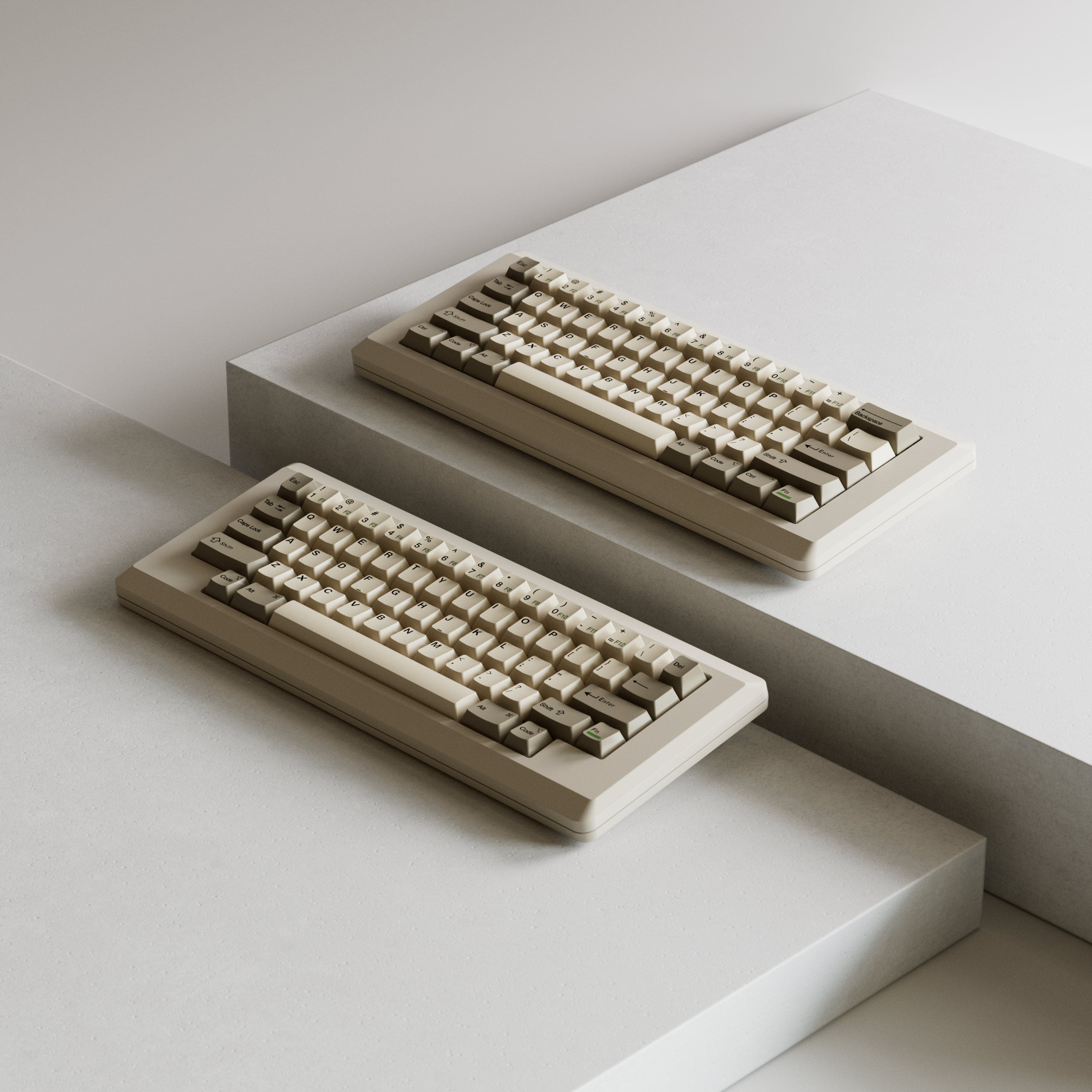 60% compact size retro style. Inspired by Apple Macintosh Keyboard. Hot swap, Come with wireless and wired version